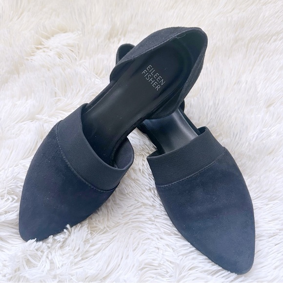 Eileen Fisher Black Ida D'orsay Ballerina Flats US Size 7 - Picture 5 of 10